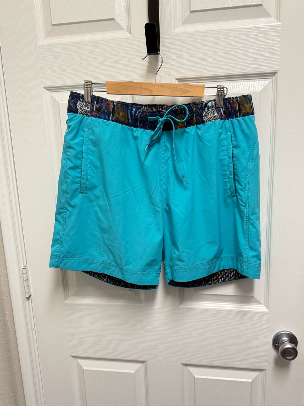 Robert Graham Turquoise Swim Trunks